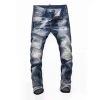 DesignerClassic clothing 2021 street dance high fashion jeans retro torn crease men's designer casual pants. Motorcycle jeansBalencaiga