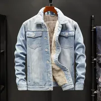 NUOVO 2020 sottile abbigliamento giacca di jeans uomini giacca e cappotti di spessore molto caldo d'inverno outwear maschile cowboy M-5XL