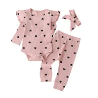 Kleidung Sets Frühling Herbst Baby Mädchen Kleidung Mode Mädchen Baumwolle Langarm Tops + Pants + SCAF Neugeborene Kleidung 3-24 Monate