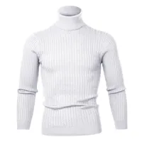 Mäns Tröjor Mens Vinter Varm Turtleneck Sweater Män Vintage Tricot Pull Homme Casual Pullovers Stickad Solid Jumper1