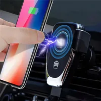 Q12 Qi Auto Telefoon oplader Houder Universele Quick Charging Ball Air Vent Draadloze Navigatie Stand voor Samsung iPhone