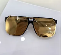 Clip no ouro espelhado espelhado esporte óculos de sol 1085 metal quadro ouro piloto óculos moda acessórios para homens com caixa