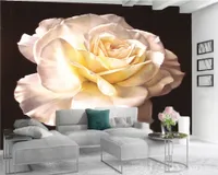 3D спальня обои изысканные розовые большие цветы романтические растения гостиная офисная область пользовательские украшения фото стена холст липкий