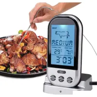 Bluetooth LCD Digital Bezprzewodowy termometr mięso BBQ Grilling Food Procesm Kitchen Thermometr Gotowania z alarmem zegarowym F0ziq