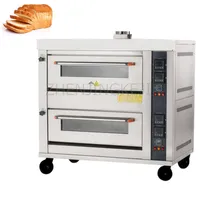 Electric Ovens Two Layers Four Plates Gas Oven 220V Commercial Large Scale Layered Pizza Bread Cake Bun Baking Dessert Store Cooking Applian