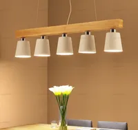 Holz weißen Leuchter-Deckenleuchte Fixture Moderne Nordic japanische Hängeleuchte Luster Avize Haus Schlafzimmer Wohnzimmer Salon