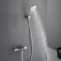 bathtub mixer set bathroom shower waterfall brass chrome body hand shower thermostatic shower system hot selling
