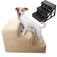 ケネルスアクセサリーソフトポータブル猫犬3ステップランプ小さな登山ペットステップ階段住宅
