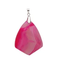 Heet agaat gestreepte schild hanger grensoverschrijdende buitenlandse handel gepersonaliseerde creatieve sieraden natuursteen hanger