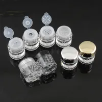 5ml / 1g forme de diamant étain pot de pot en plastique conteneur en vrac ombre à paupières en poudre cas art gel crème pour les lèvres de l'ongle maquillage cosmétique emballage