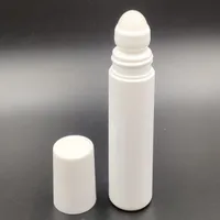 Nuevo 100 ml Botella de plástico de rollo blanco Botellas de rodillos vacíos 100cc Roll-on Ball Bottle Desodorante Perfume Lotion Lighter Lighter