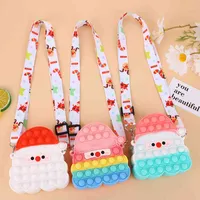 5A+Fidget Toys Sensory Christmas Fashion Santa Claus Childrens Cosmetics Small Coin Bag Shoulder Girl Gifts And Adults Decompression Toy