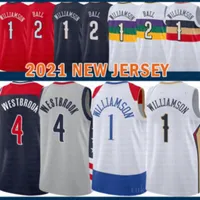 2021 Yeni Zion 1 Williamson Basketbol Jersey Lonzo 2 Ball Mens Russell 4 Westbrook Ucuz Yeşil
