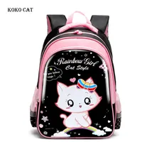 Black Cat Pringing Princess Zaino Impermeabile Girls School Bags Grandi Capacità Bambini Daypack Mochila Infantil Escolari LJ201225