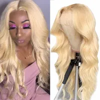 613 blonde lace front wig human hair pre plucked t-part Malaysian Straight bodywave hair remy Human Hair lace front wigs for Women 13x1