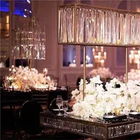 Luxus Candelabra Hochzeit Requisiten Hochzeitsboden Kerzenhalter Stand Gold Hintergrund
