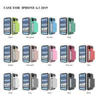iPhoneケース用スロットスライドドアポケットTPU + PCスライドカード装甲携帯電話保護シェルサムスン財布ケース