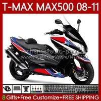 Corpo da motocicleta para Yamaha T-Max500 TMAX-500 MAX-500 T 08-11 Bodywork Azul Estrelas 107NO.56 Tmax Max 500 Tmax500 Max500 08 09 10 11 XP500 2008 2009 2010 2011
