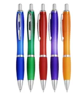 Fábrica transparente de borracha de borracha plástico caneta promocional pode adicionar logotipo cliente preço barato caneta de bola de marca agradável esferográfica