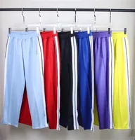 Мужские женские брюки дизайнеры трексуиты костюмы брюки спортивные свободные пальто куртки толстовки спортивные штаны Rainbow Drawstring молния брюки повседневный
