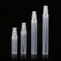 2 ml 3 ml 4 ml 5 ml Temizle Plastik Parfüm Şişesi Taşınabilir Mini Seyahat Sprey Şişe Küçük Örnek Şişeler WB3334