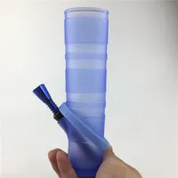 Silikon su borusu katlanmış ve portatif 6 farklı renkli plastik bong çift filtre silikon yağ teçhizatı sigara içmek