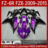 Moto Purple Body Glossy per Yamaha FZ6 FZ 6 R N 600 6R 6N FZ-6N 09-15 Bodywork 103No.16 FZ600 FZ6R FZ-6R 09 10 11 12 13 14 15 FZ6N 2009 2010 2011 2012 2013 2014 2014 carenature OEM