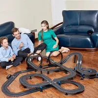 1:64 Track Racing Toy Electric Railway Set Double Remote Control Car Children's s Slot Natal