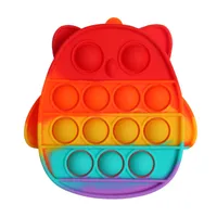 New Fidget Toys Avocado Silikon-Münzbörse Kinder-Anti-Stress-Push-Blase-Speicher-Reißverschluss-Geldbörse W3