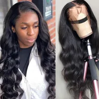 Lace Wigs 30 Inch Body Wave Front Wig Pre Plucked 13X4 HD Frontal Deep Loose Human Hair 4x4 Closure Nature