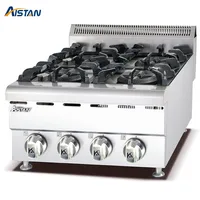 GH587 Machine de gamme de gaz de cuisine commerciale avec 4 -Burner cuisinière électrique de cuisson électrique en acier inoxydable