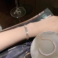 Korean version personality cool style Zircon Bracelet female ins fashion dign girlfriends and sisters lovers hand jewelry net red Bracelet