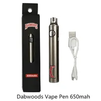 Dabwoods Battery 650mAh Preheating Vape pen Variable Voltage 510 Thread Batteries For Vaporizer Pens Vape Package USB Charger