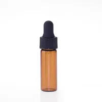 Nuovo Arriveal 4ml Red-Amber Glack Dropper Bottle Top Quality Essential Oil Display Fialls Piccola Bottiglie di prova del campione del profumo siero