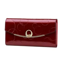 Luxury Woman Wallet Fashion Women Purse Leather Red Gold Blue Womens Wallets Dinner Clutch Porte Feuille Femme Luxe 220225