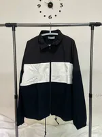2020 весна новая мужская куртка мода тенденция свободная хлопчатобумажная ткань ветрозащитный удар цвет сшивание M-L-XL мужские и женские женские и женские