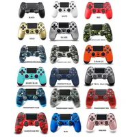 Handheld Bluetooth Wireless Game Controller without Logo 22 Colors Vibration Joystick Video games Gamepad for PS4 Play Stationa17 a55