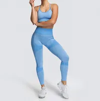 afk_lu016 yoga leggings bra sets high waist nine legging gym clothes women workout fitness set training running sports tank top pants tights suit