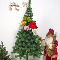 装飾的な花の花輪クリスマスの装飾の大きいキラキラ造花の配置木の飾り結婚式のクリスマスパーティーD