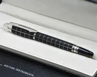 Black Roller Ball Pen / Ballpoint -pen van hoge kwaliteit met Crystal Head School Office Stationery Fashion Write Ink Pens Cadeau
