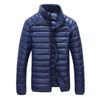 남자 재킷 가을 겨울 자켓 남자 울트라 라이트 휴대용 파카 코트 캐주얼 따뜻한 방풍 남성 outwear 5XL 6XL