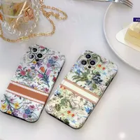 Floral designer phone cases iPhone12 Pro Max Full-pack Matte fashion phone case Printed XR Soft 7Plus