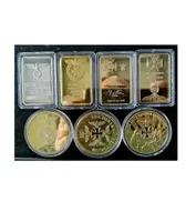 7st / set present Germany Gold Plated Coin Collection Set