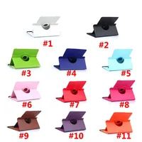 Universal 360 Degree Rotation PU Leather Stand Tablet Cover Case for 7 8 9 10 Inch Protective Cases 11 Colors Provide236V