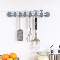 Hooks Rails Kitchenace 1pc Küchen Utensilien Halter Key Hanger Handtuch Haken Wandmontage Klebstoff Speicher Organize Gadgets Tools1