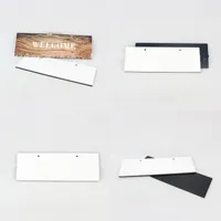 Decorative Objects Wood Rectangle Home Address Numbers MDF Big Sublimation Blank House Sign DIY Door Plate Painting Black White Hanging Hole 7 95bd G2