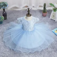 Summer Girl Knee-Length Sweet Lace Princess Dress Girls Flying Sleeve Dress