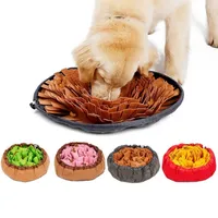 Pet Dog Sniffing Mat Trova Food Training Blanket Dog Nosework Puzzle Blanket Anti-soffocamento PET Bowl Play Giocattolo per alleviare lo stress LJ201028