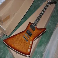 Guitare électrique à 6 cordes couleur gradient, modèle de tigre de bois en acajou global, la couleur peut être personnalisée