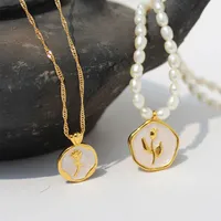 2022 Trend Retro Necklaces For Women Designer Jewelry High Quality Pendant Necklace Versatile Enamel Jewellery Pendant Necklaces Delicate